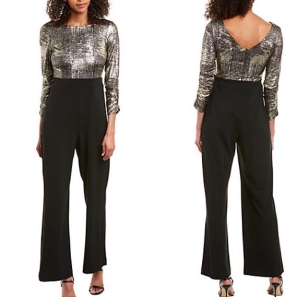 vince camuto metallic jumpsuit